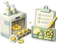 Industriel 3D printer med kvalitetstjek og proceskontrol ved produktion af maskindele